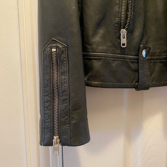 Topshop Real Leather Moto Jacket - Picture 4 of 7